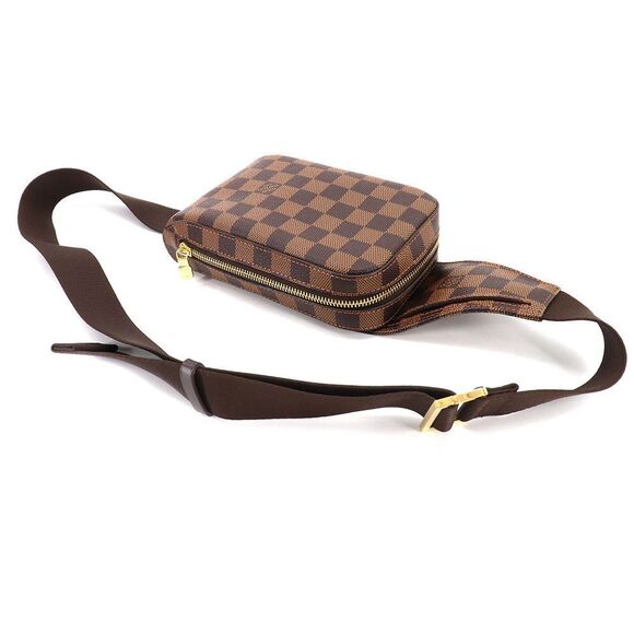 Louis Vuitton Damier Jeronimos Body Bag Waist Pouch Ebene Brown - Picture 5 of 8